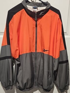 Vintage 90s Reebok Windbreaker Jacket Mens L Colorblock